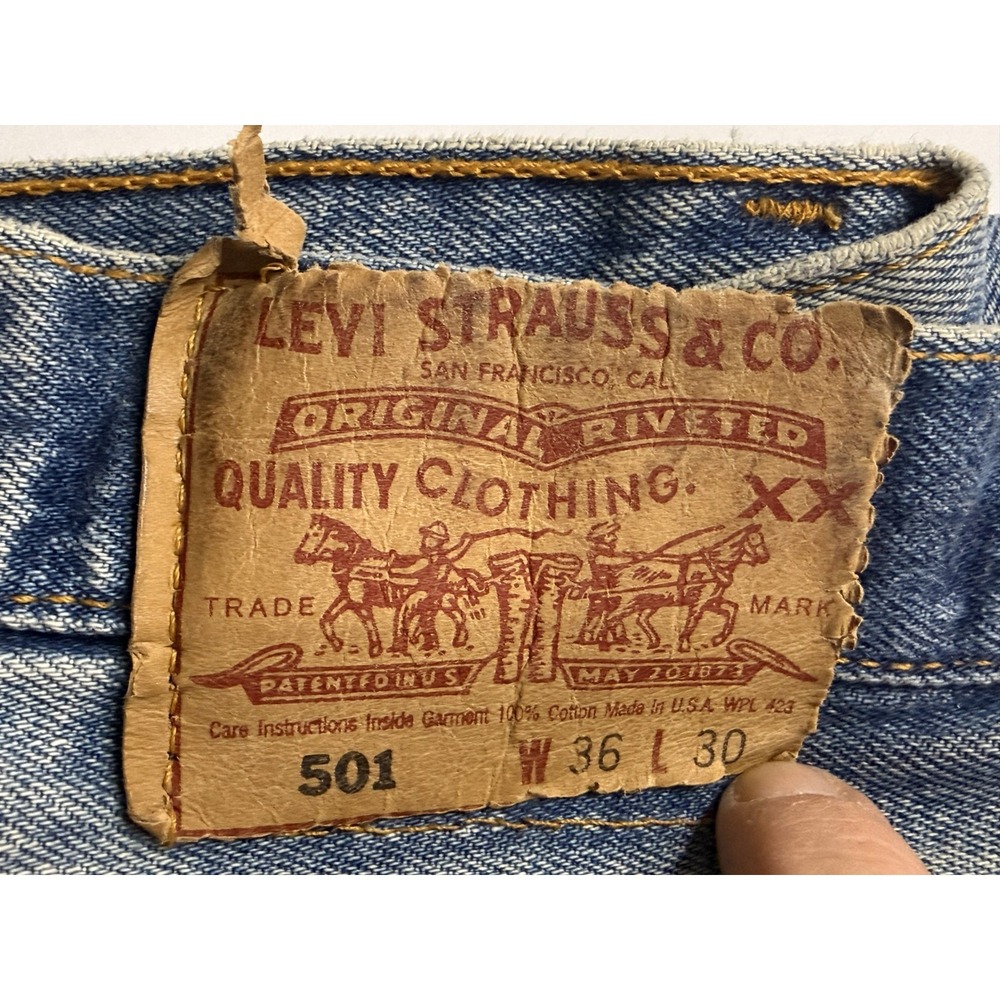 Vintage Levi's 501 Jeans USA Made W36 L30 | Distressed Light Wash | Grunge Skate